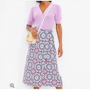 NEW! Loft mosaic wrap skirt